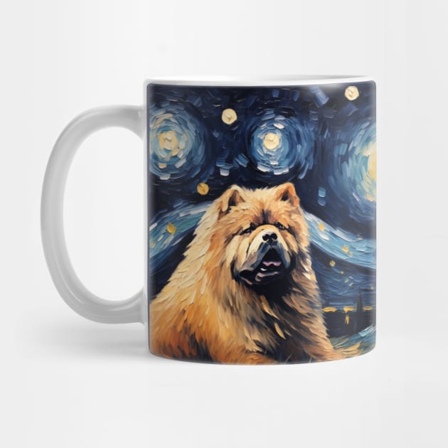 Chow Chow Painted by Vincent Van Goh by NatashaCuteShop